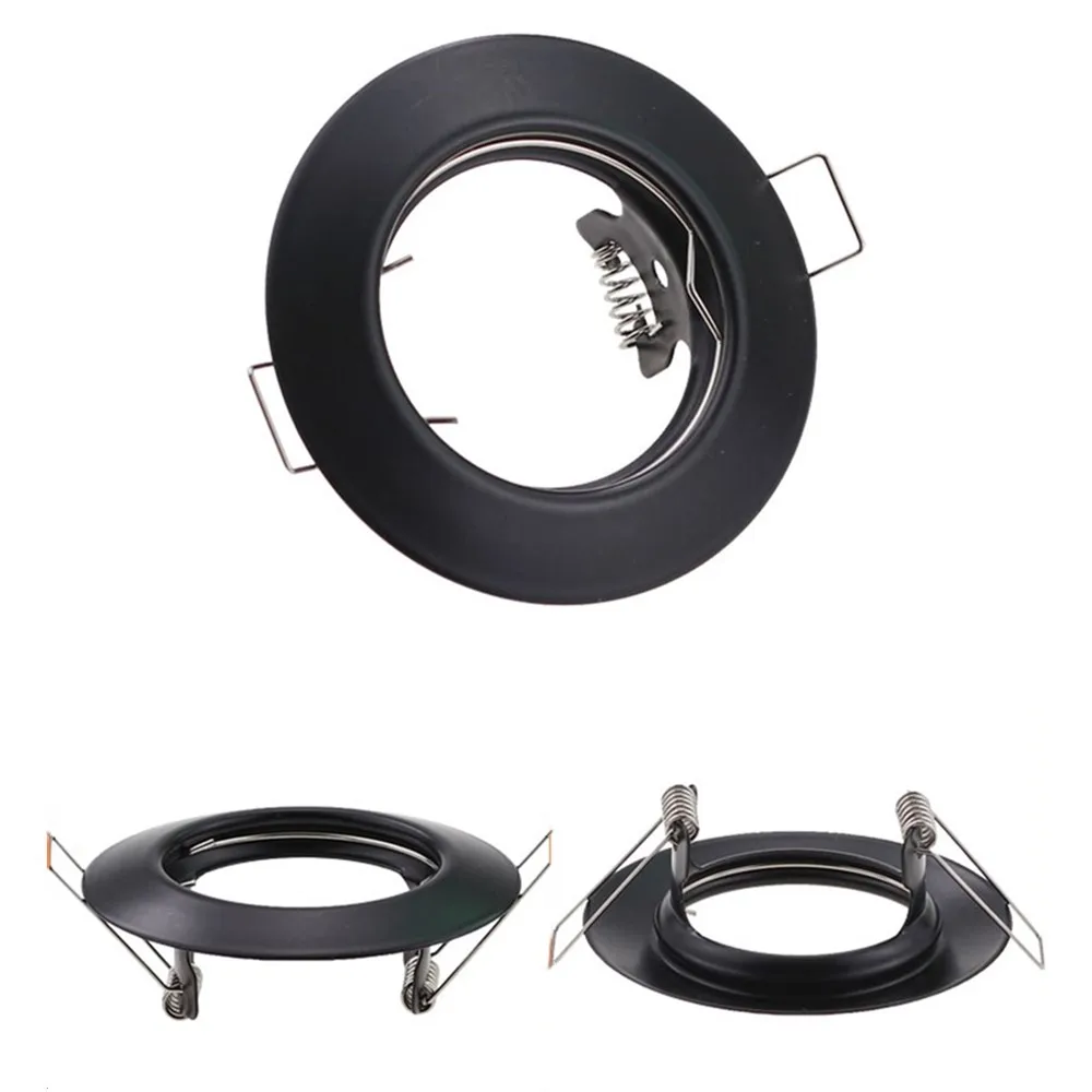 Black White Round Recessed LED Ceiling Light Frame MR16 GU10 Bulb Fixture Downlight Holder Spot Fitting For Housing | Освещение