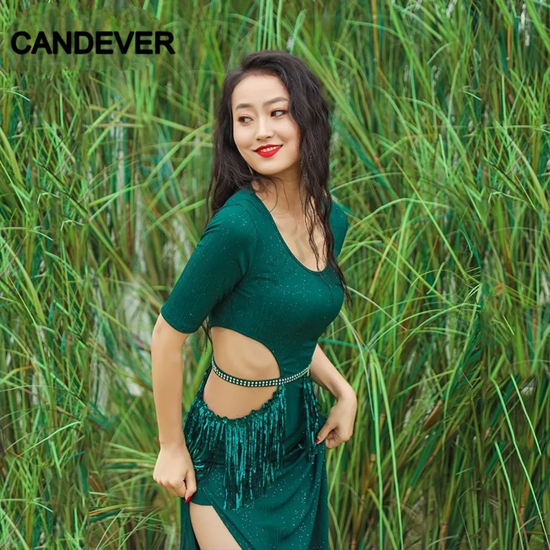 Набор костюма для танца живота с блестками и бахромой платье выступлений