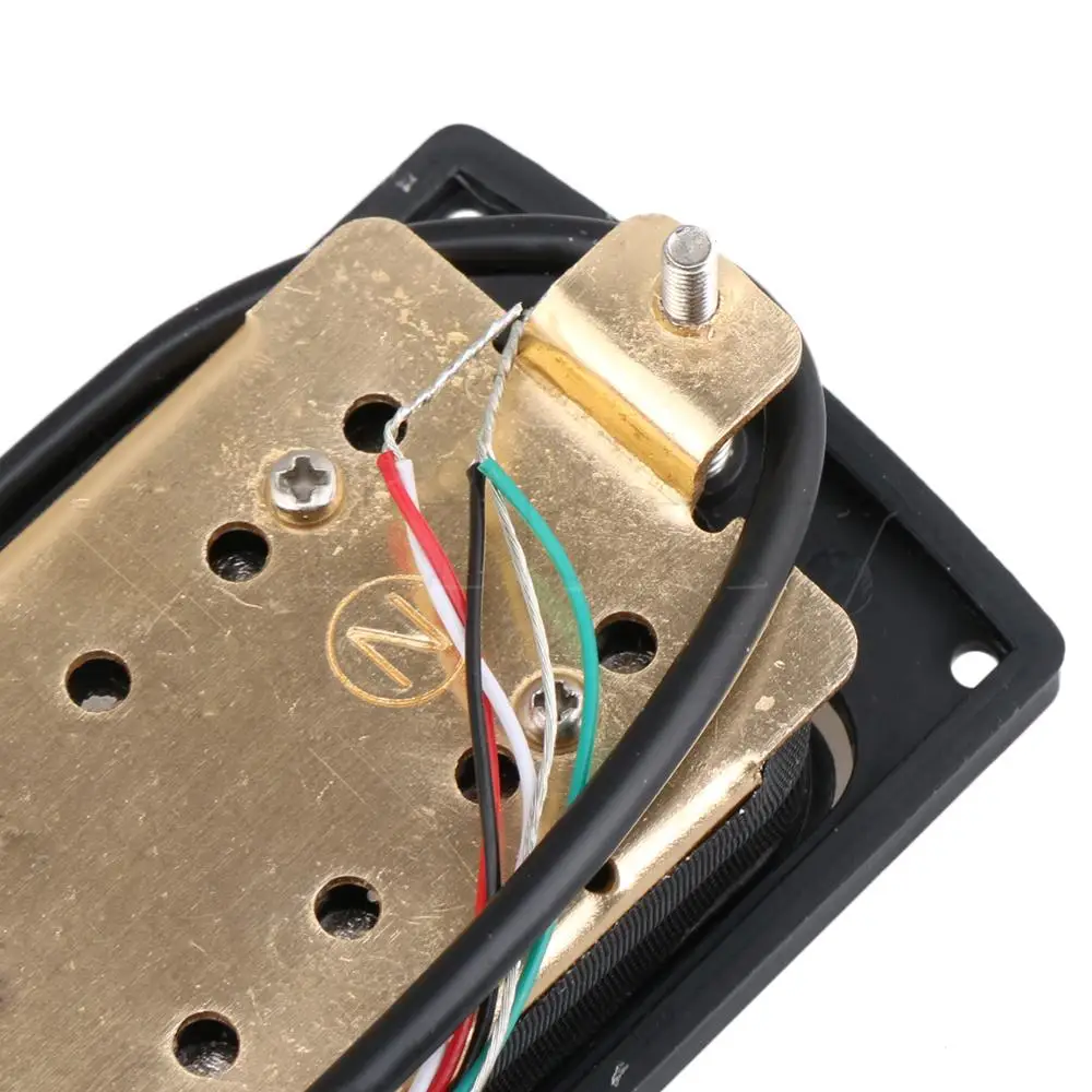 Yibuy черный бесшумный электрогитара Humbucker мост шеи Пикап Набор керамический