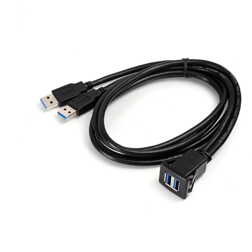 1 м двойной USB 3 0 автомобильный Удлинительный кабель для приборной панели