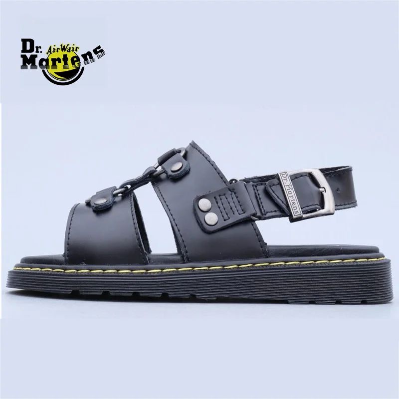Сандалии Dr.Martens унисекс прочные дышащие кожаные туфли с ремешком стиль для мужчин