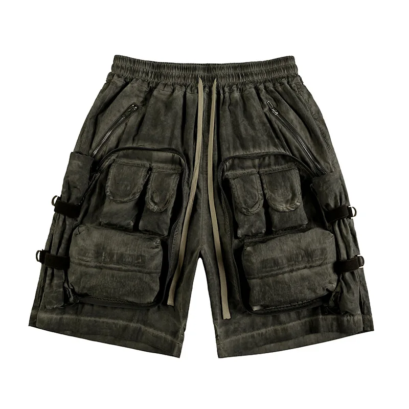 Men's spring and summer new retro fashion brand high street functional wind multi-pocket tooling casual shorts hot pants