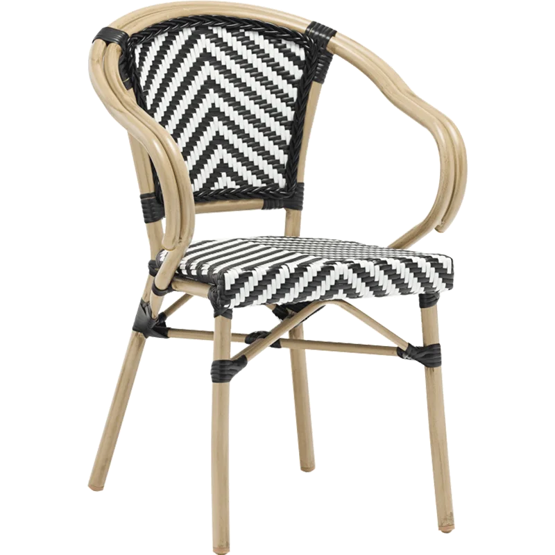 Уличная столовая садовый обеденный стул Отель плетеная мебель открытый воздух