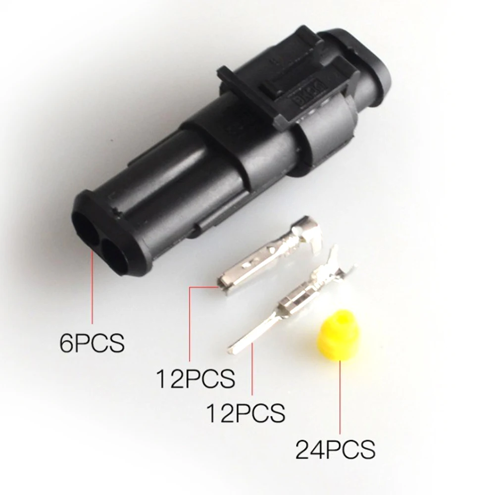 

26PCS/Box IP68 12A Waterproof Car Wire Connector 1/2/3/4 Pins Wire Cable Plug Connectors