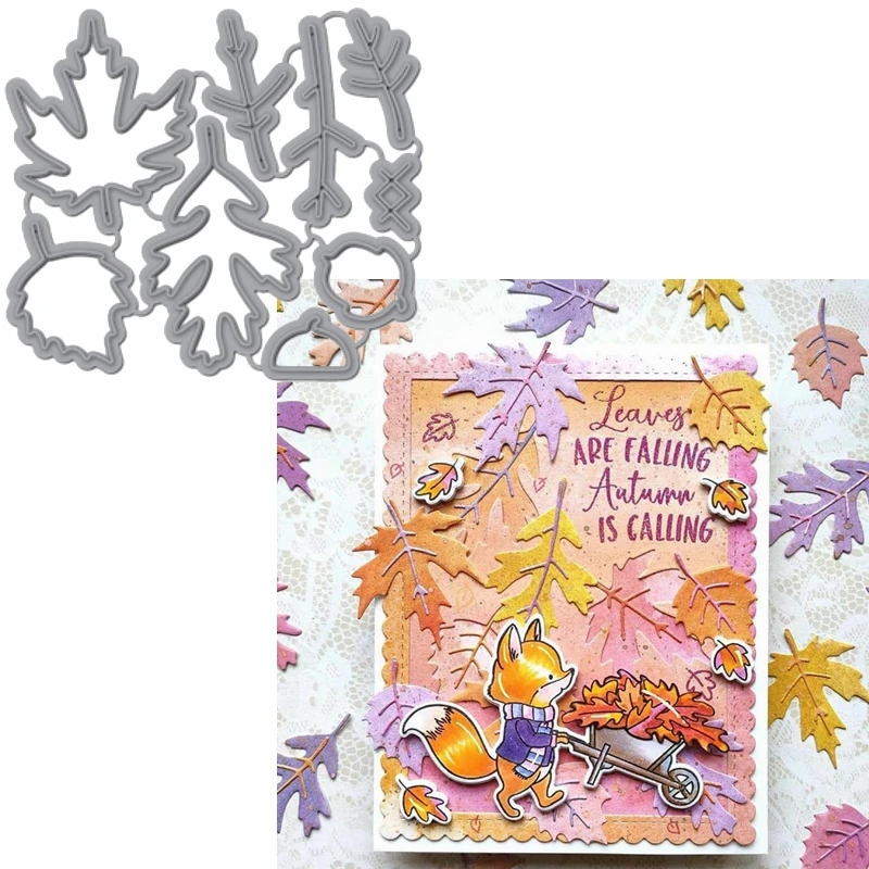 Металлические трафареты с кленовыми листьями и филбертом красивая высечка в