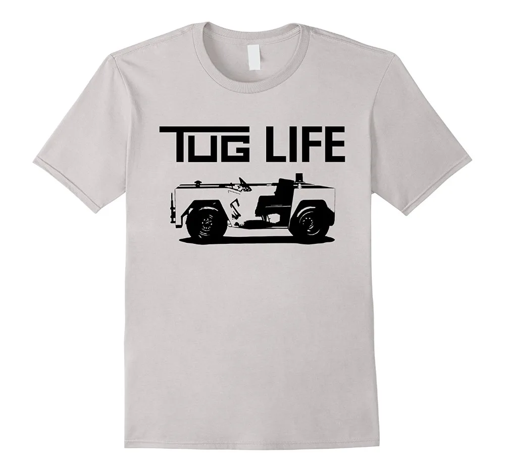 

2019 Newest Men'S Funny Summer Men Clothing Tug Life Thug Life Funny Aircraft T-Shirt custom Tee Shirt Printing