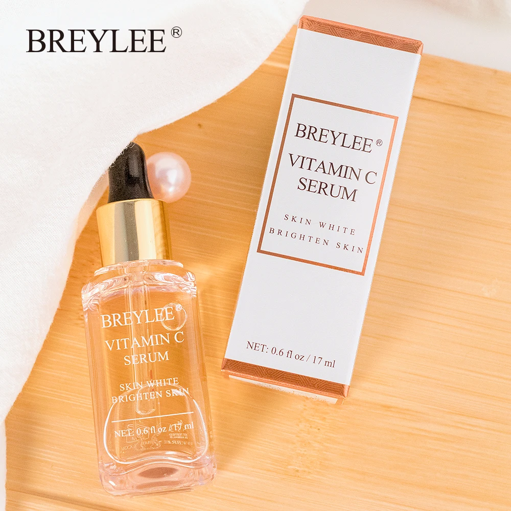 

BREYLEE Vitamin C Serum Face Whitening Essence Brighten Skin Facial Skin Care Fade Dark Spots Remove Freckle Dark Circle Remover