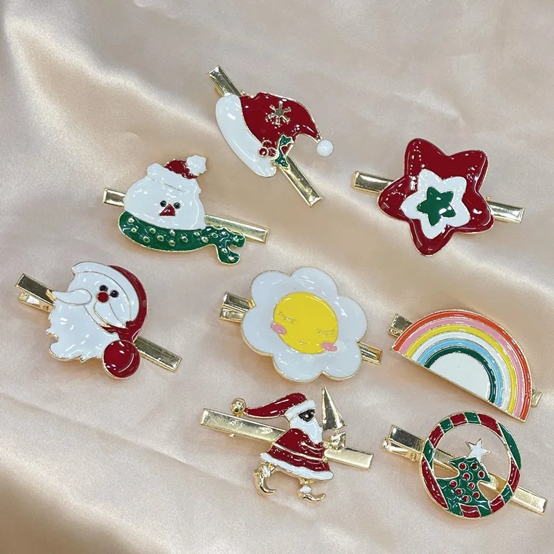 

Cute Christmas Headdress Santa Claus Hairpin Set For Children Girl Hair Accessories Christmas Gifts Hairpin Hair Party Side Clip