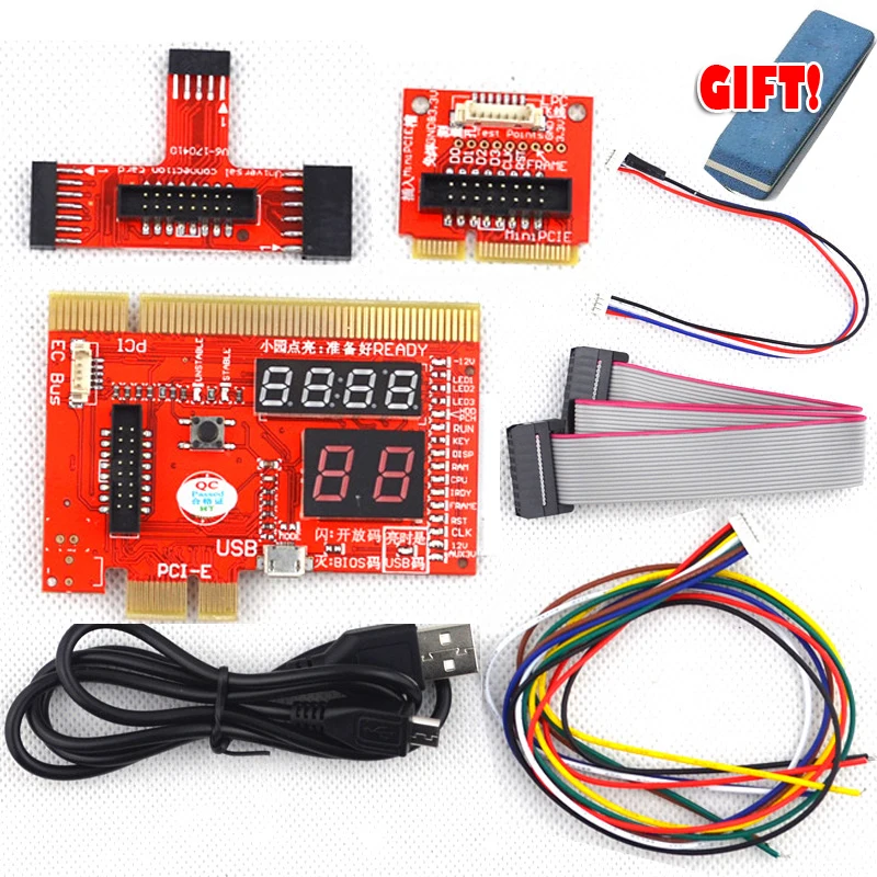 KQCPET6 V8 многофункциональный ноутбук и настольный ПК универсальная пост диагностическая карта испытаний отладочная поддержка PCI, PCI-E, LPC, Mini, mSATA - Цвет: KQCPET6 V8-A