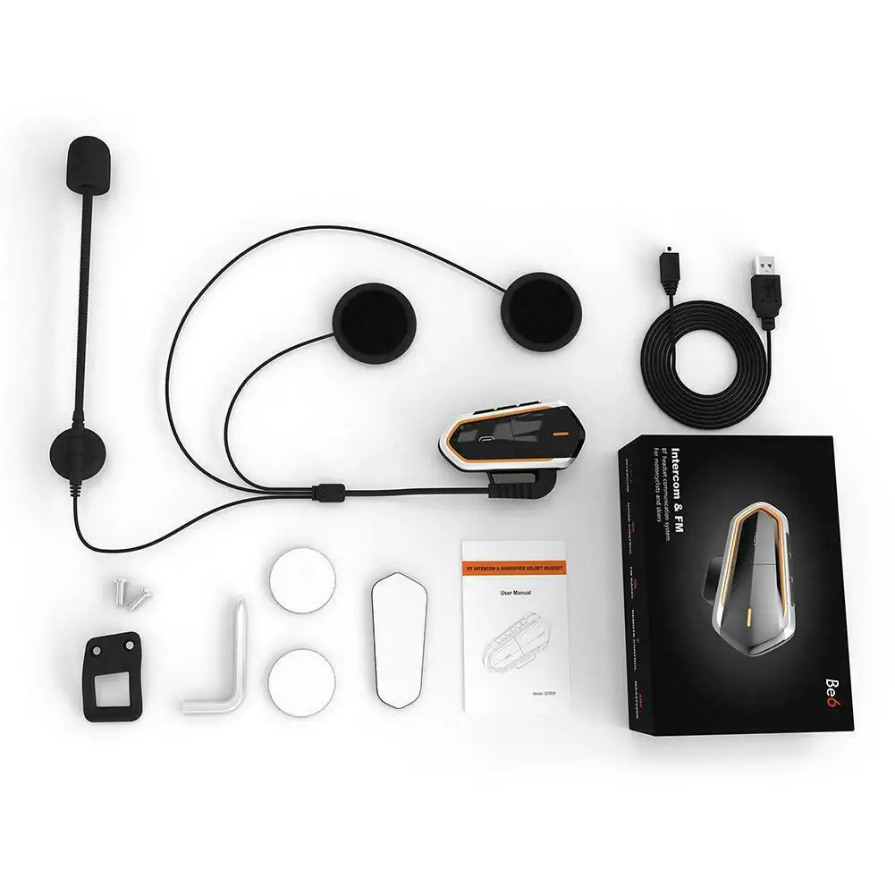 MeterMall QTBE6 Bluetooth переговорное устройство для мотоциклетного шлема гарнитура Interphone