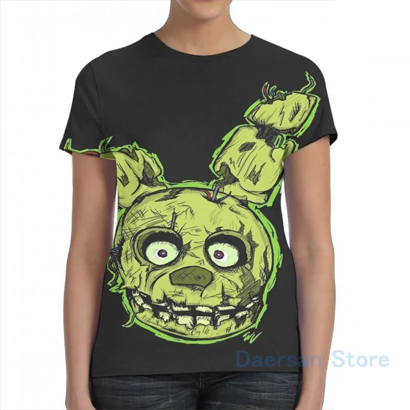 Футболка FNAF с принтом для мужчин и женщин модная рубашка коротким рукавом