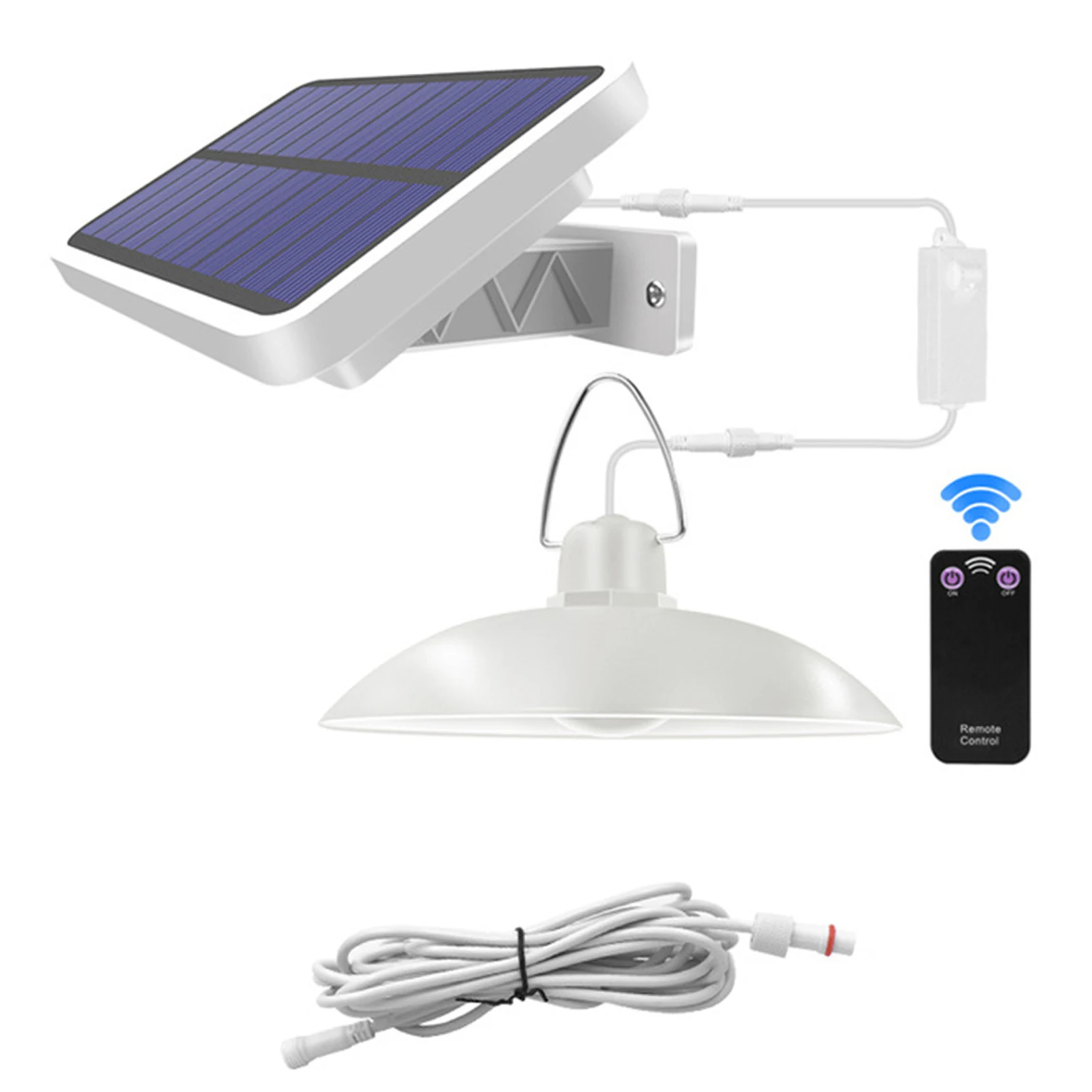 

IP65 Waterproof Remote Control Garden Shed Lamp Balcony Wide Adjustable Solar Pendant Lights Storage Room Hanging Led Home