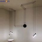 Подвесной светильник в скандинавском стиле сделай сам, черный современный светильник в виде паука для гостиной