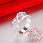 Великолепное круглое полое блестящее кольцо, оптовая цена, модные ювелирные изделия из стерлингового серебра 925 пробы, Обручальноесвадебное украшение