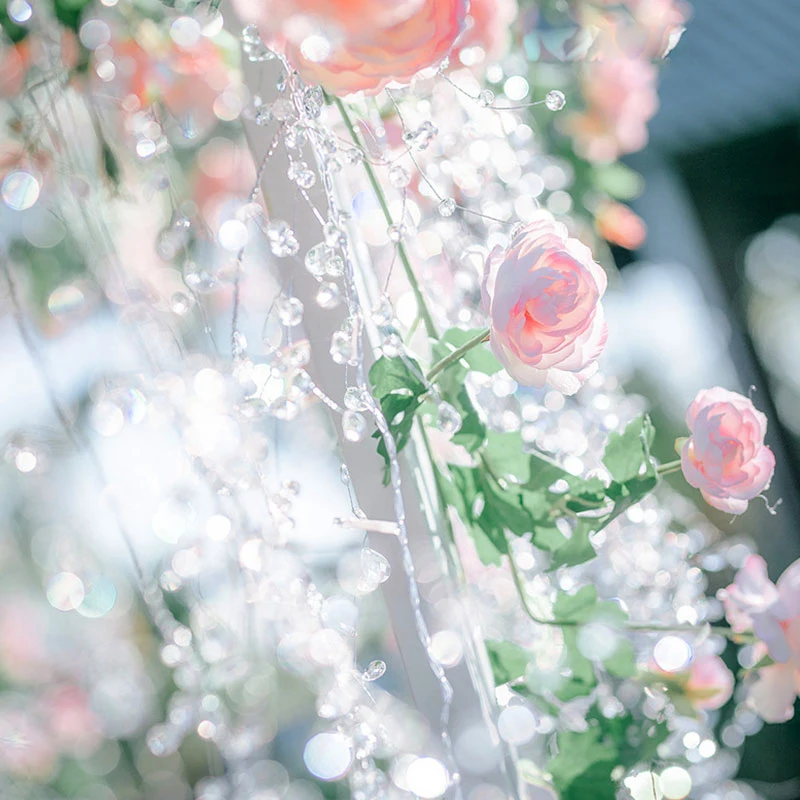 

Creative Decorative Crystal String Cake Outdoor Flower Fairy Crystal Light Waterproof Christmas For Home Garden Party Decor