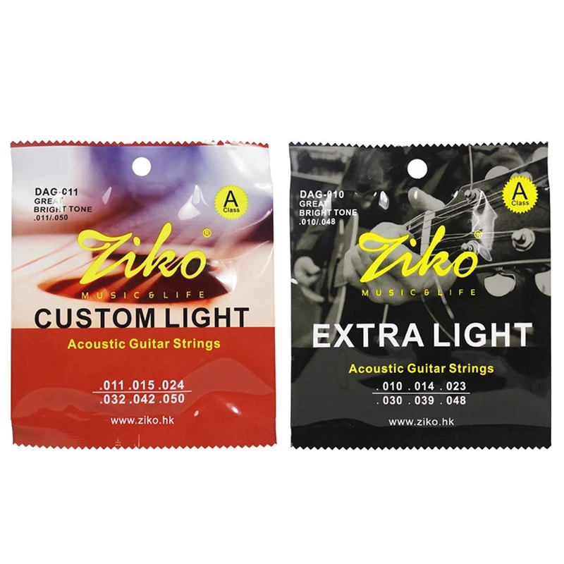 ZIKO 12 Strings/Set Dag Acoustic Guitar Strings Musical Instruments String Parts 6 011 with | Спорт и развлечения