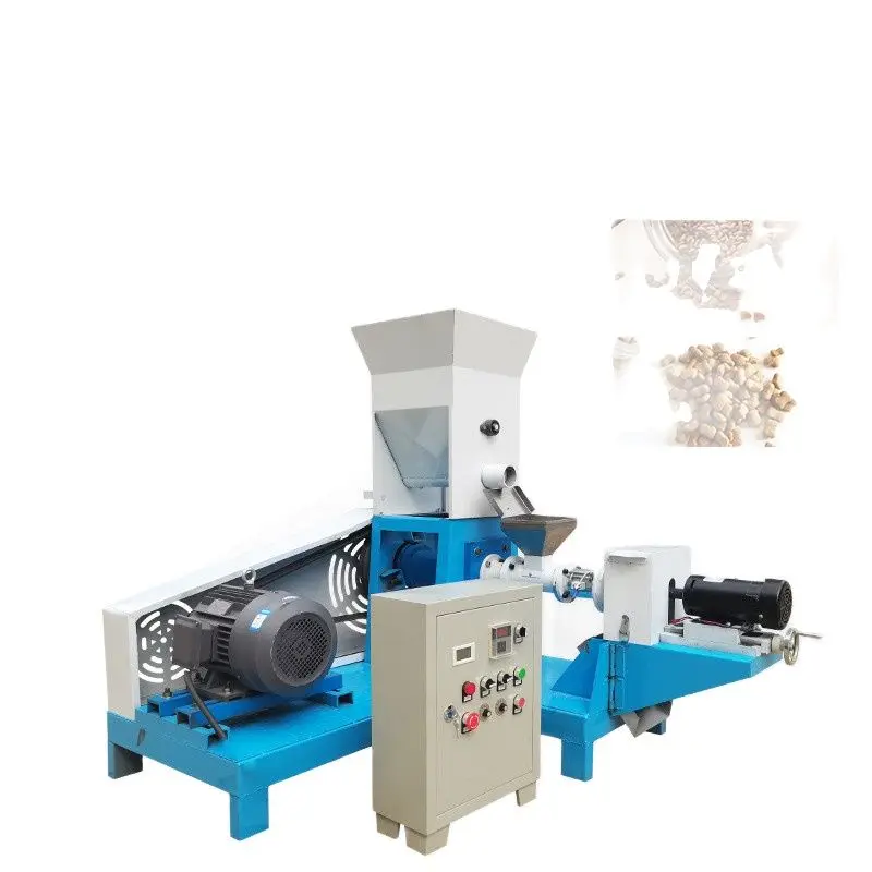 

40-50KG/H Floating Fish Feed Mill Pellet Extruder High-grade Fish Dog Cat Bird Food Processing Machine