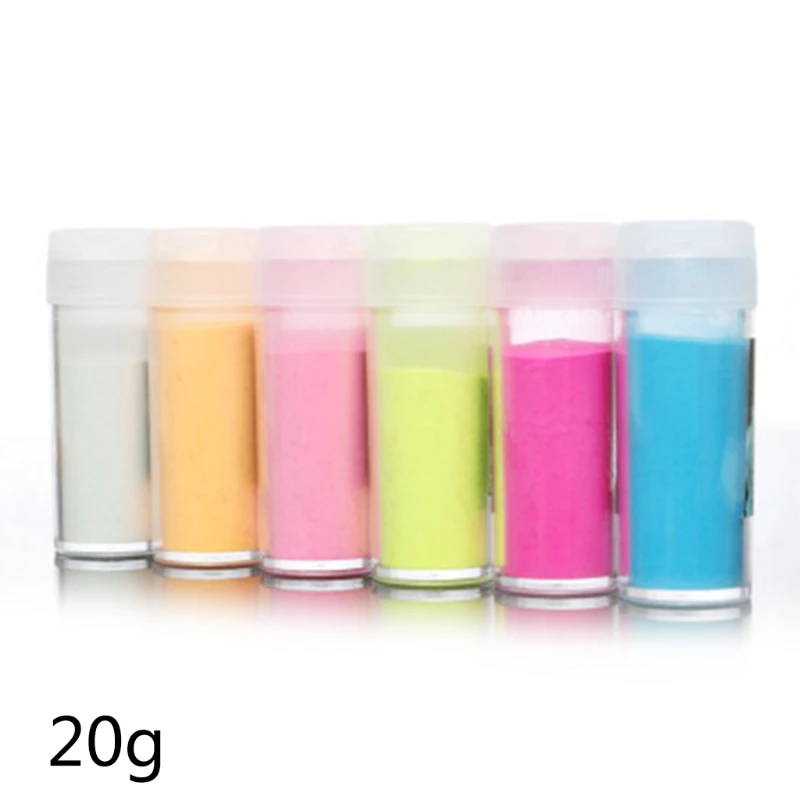 

12 Colors Fluorescent Nail Glitter Powder Neon Phosphor Ultrafine Luminous Pigment 3D Nail Art Glow DIY Crafts Decor