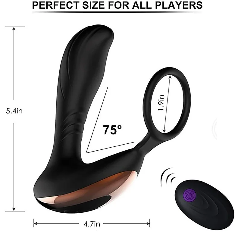 Беспроводной удаленный Мужской Вибратор для массажа простаты Анальная пробка