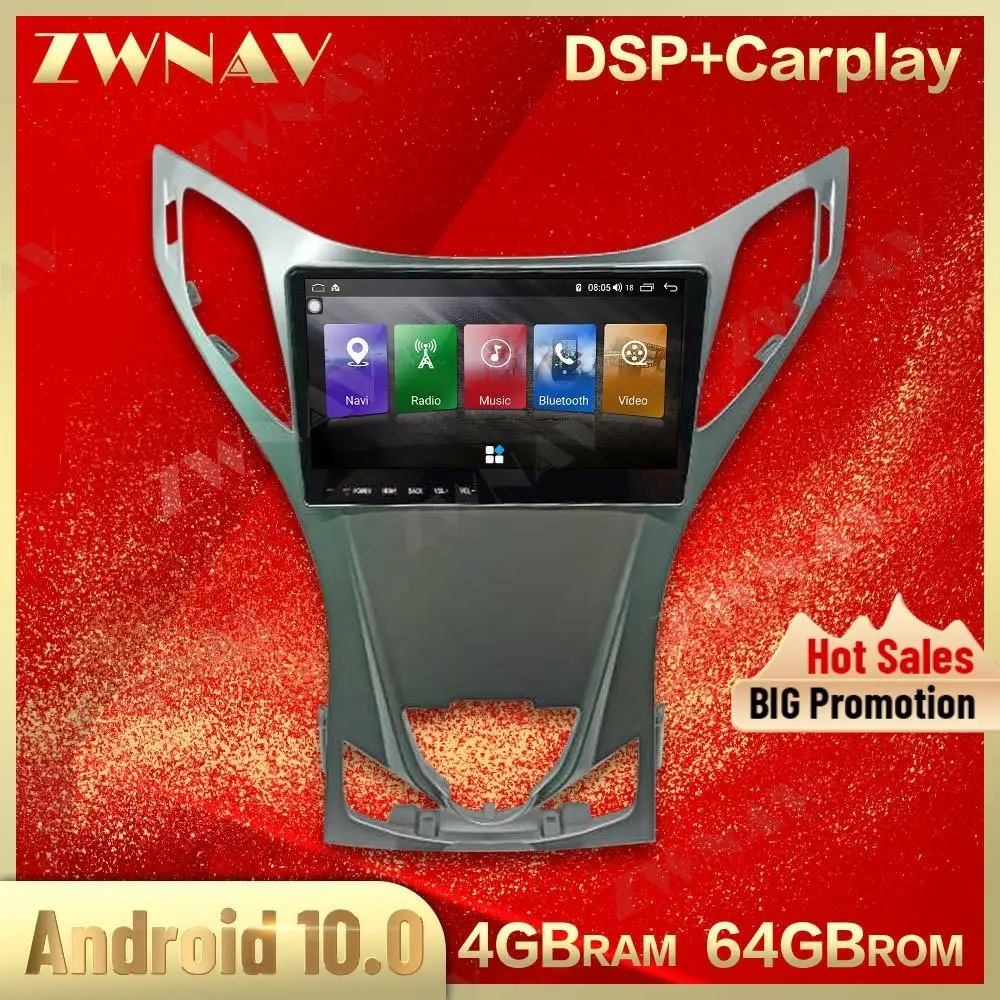 Автомобильный мультимедийный плеер с 6G + 128 Гб экраном Android 10 0 для Hyundai Azera 2011 2012