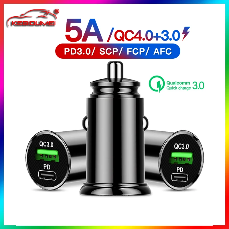 

18W QC PD 4.0 3.0 Quick Charge Car Charger for iPhone 12 11 Pro Max Mini Xiaomi Huawei Samsung S10 9 Fast Charging Type C USB