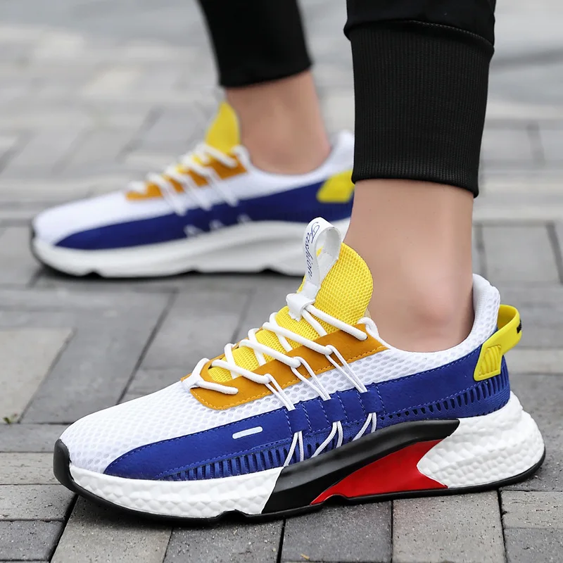 Men Casual Shoes Fashion Mixed Color Male Summer Breathable Sneakers Adult Comfortable | Обувь
