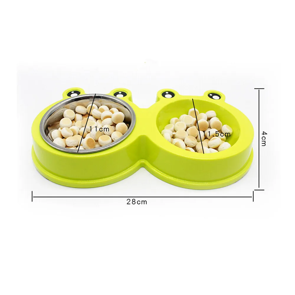 

Cat Bowl Dog Food Bowl Food Container Pet Dog Cat Puppy Travel Feeding Feeder Bowl Water Double Food Dish Bowls