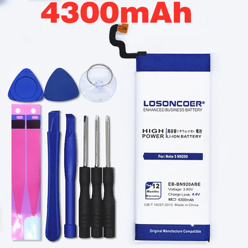 4300 мА/ч, EB-BN920ABE для samsung Примечание 5 Батарея N9200 N920C SM-N920 N920F N920T N920A N920I N920G/DS проект благородный note5