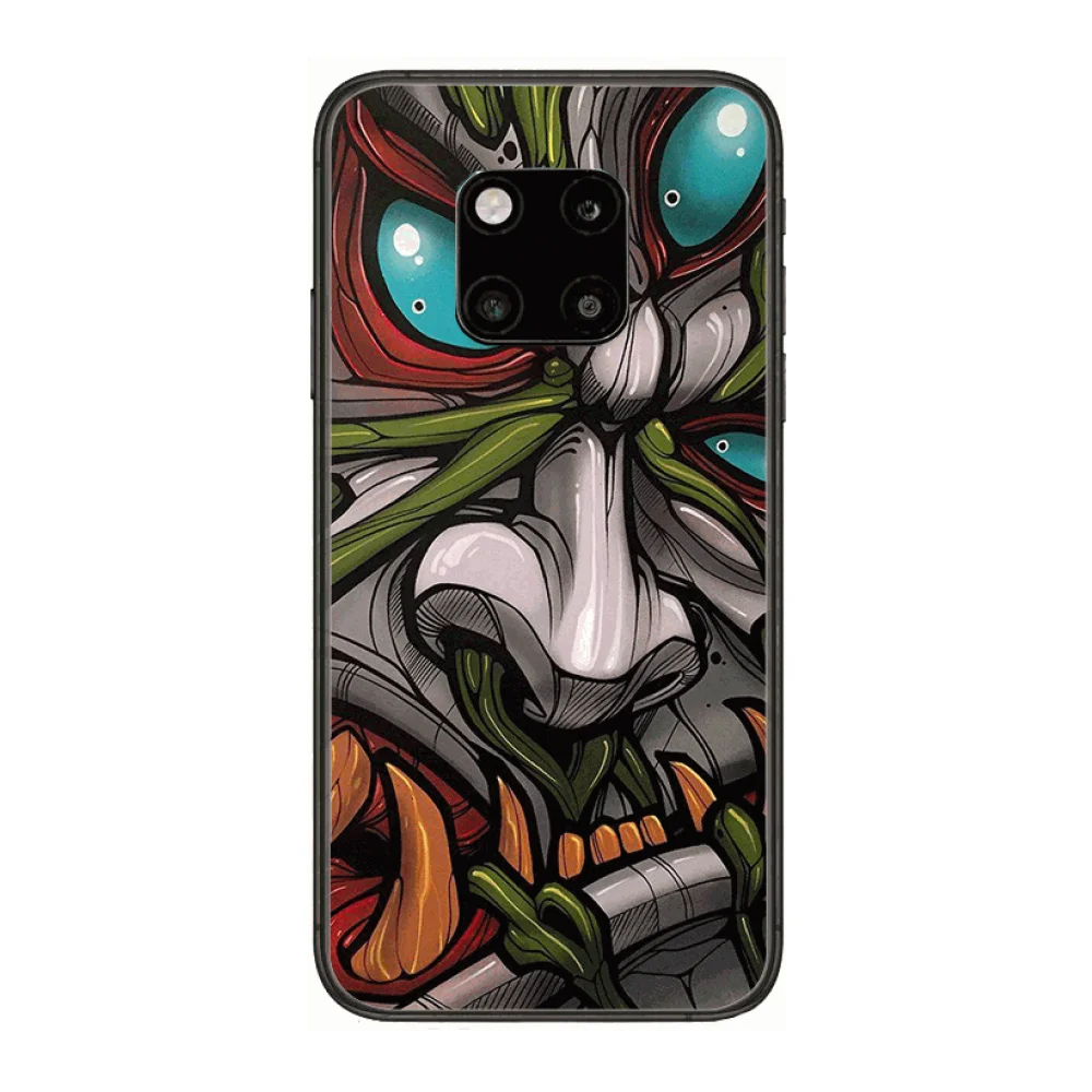 

Boutique Totems Animal Phone Case For Huawei mate 30 10 20 40 Lite Smart Z Pro Black Etui 3D Coque Painting Hoesjes case