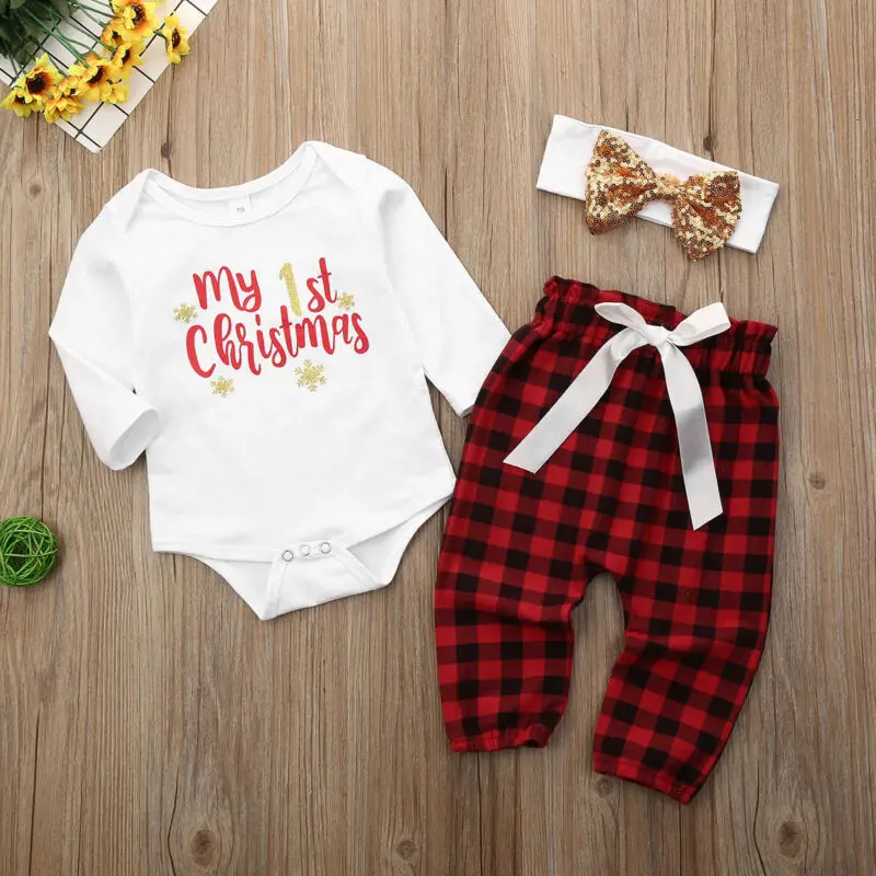 Брендовый новый комплект для малышей из 3 предметов маленьких девочек с бантом