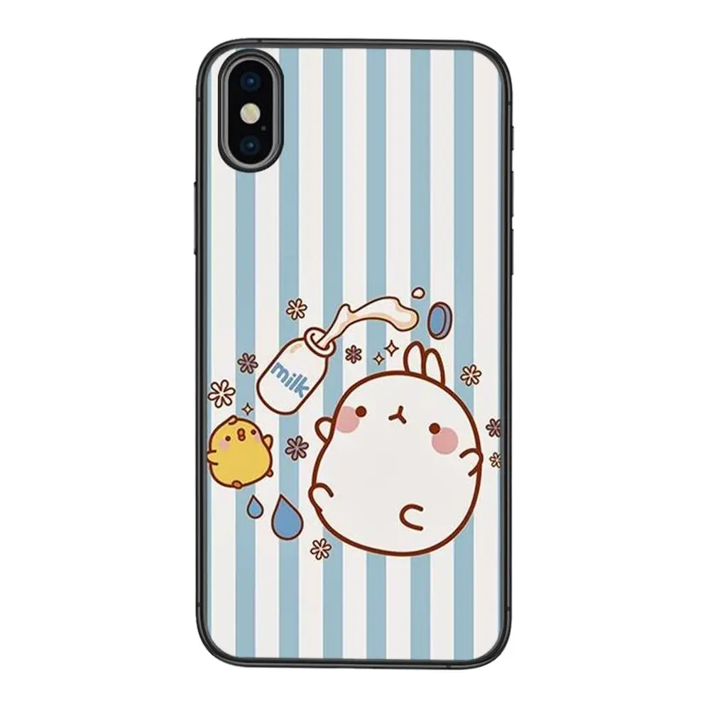 Kawaii Molang мультфильм аниме кот Рисунок для Galaxy Note 20 10 9 8 Lite Pro Ultra M51 M31 M30S A10 A10S A8 A7 A5 J6 J8