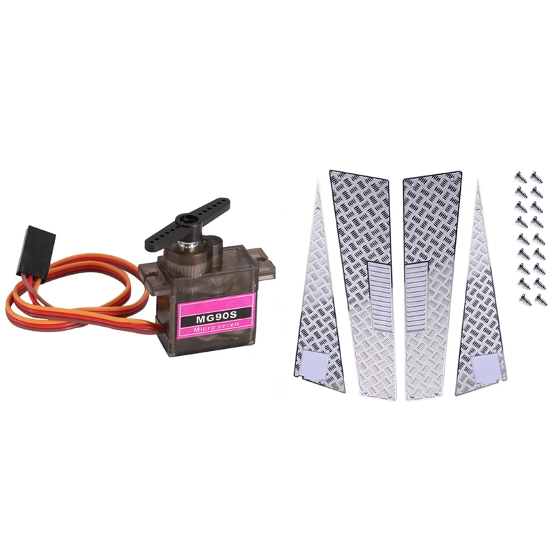 

1 шт. MG90S металлическая Шестерня цифровой 9G сервопривод SG90 и 1 комплект металлический корпус двигателя для радиоуправляемого автомобиля про...