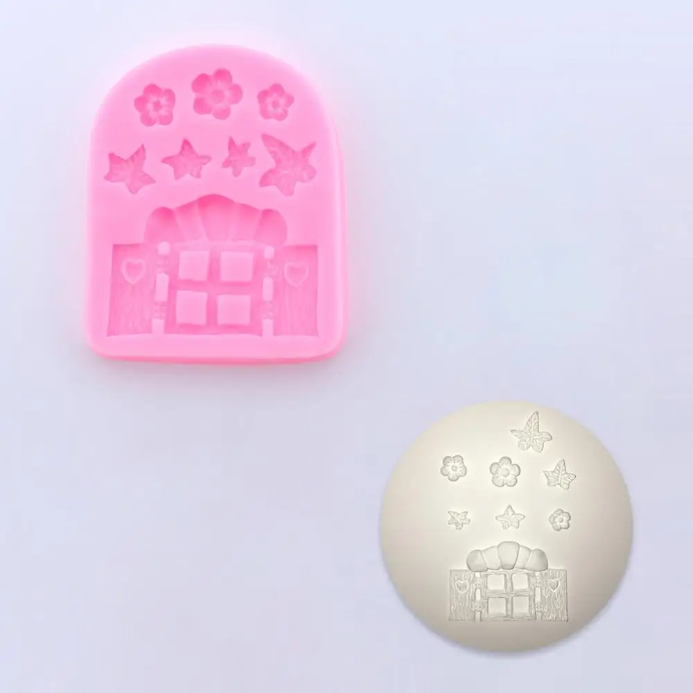 Рождественские снежинки колокольчики Звезды Луна силиконовая форма для