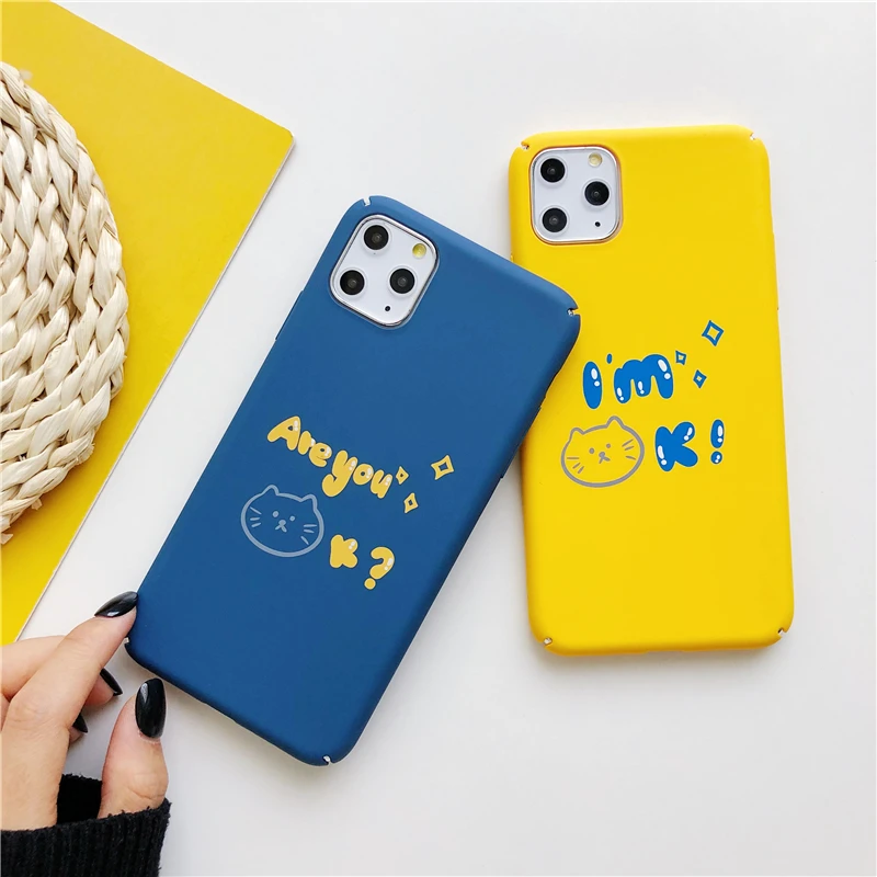 Модный милый чехол для iphone 11 pro max 7 8 6 6s plus X Xs XR мягкий силиконовый голубой желтый