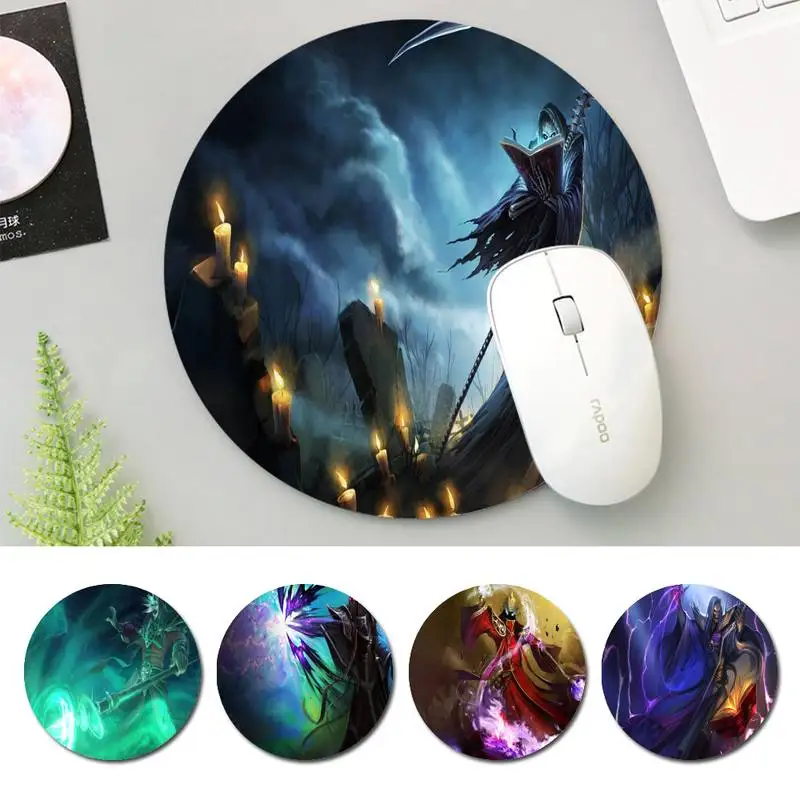 

Round LOL Karthus Mouse Pad Round Pads Family Laptop Gamer Rubber Mouse Mat MousePad Desk Gaming Mousepad Cup Mat