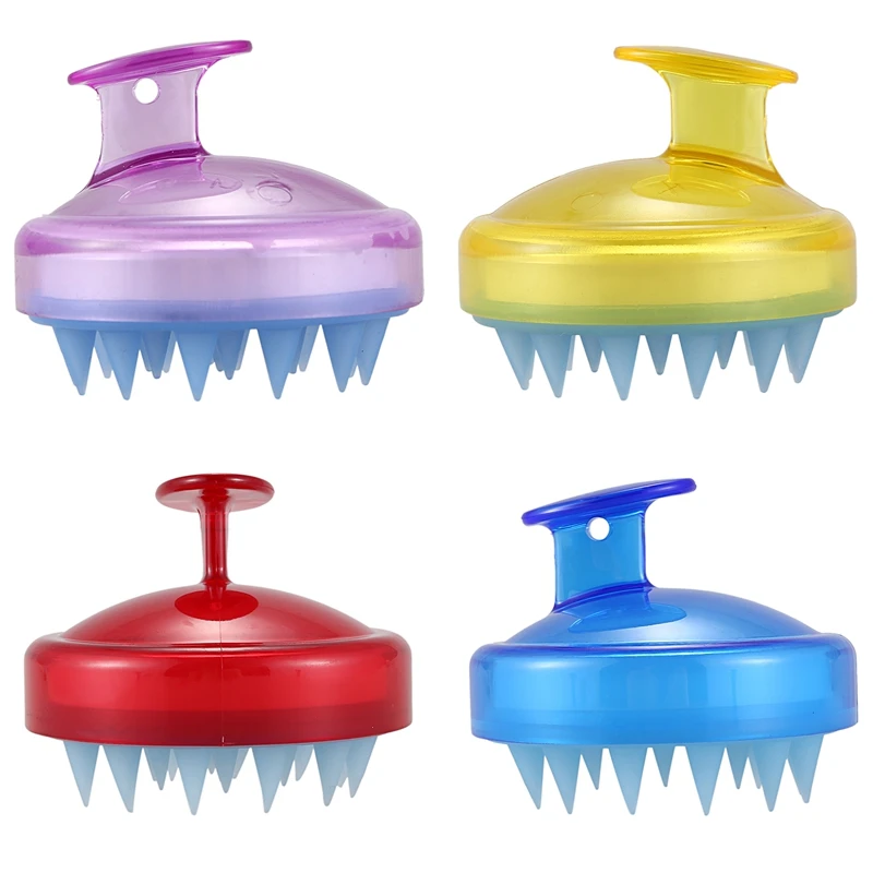 

1 Pcs Spa Slimming Massage Brush Silicone Head Body Shampoo Scalp Massage Brush Comb Hair Washing Comb Shower Bath Brush Props