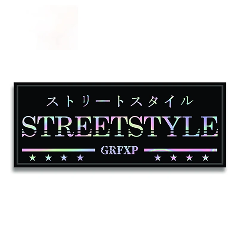 

Personality Street Style Iridescent Sticker Car Vinyl Decal Reflective Car Sticker Waterproof Car Styling Apply To Car Window