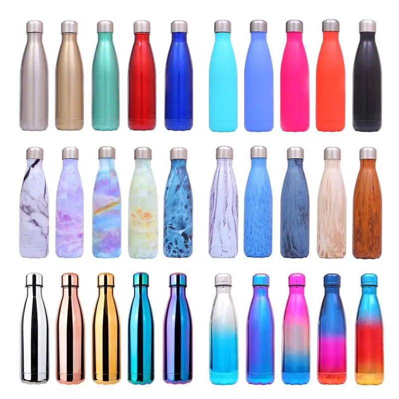 Фламинго Цветочная бутылка для воды не содержит Бисфенол А термос из нержавеющей