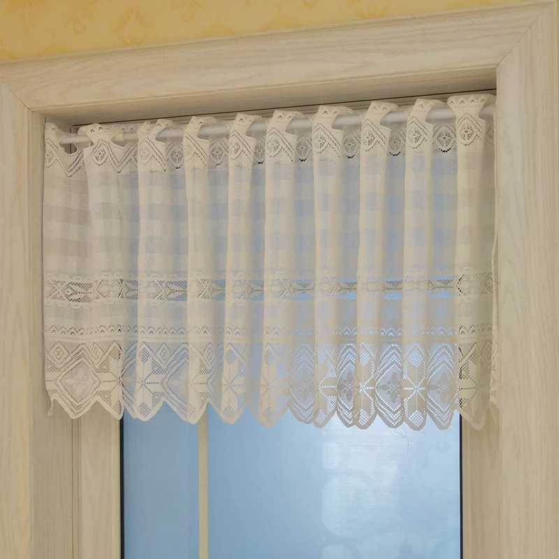 Сетчатая белая марлевая занавеска на окна для кухни кафе комнаты небольшие