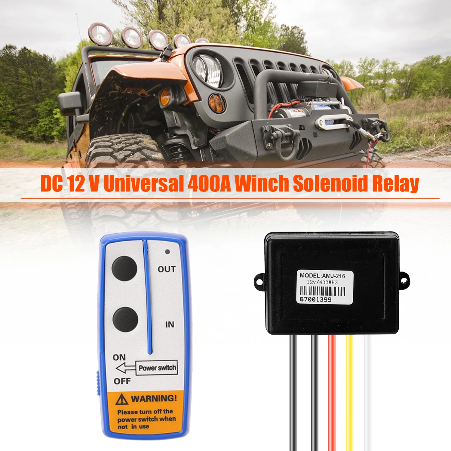 DC12V Универсальный 400A Лебедка электромагнитный реле Электрическая Комплект