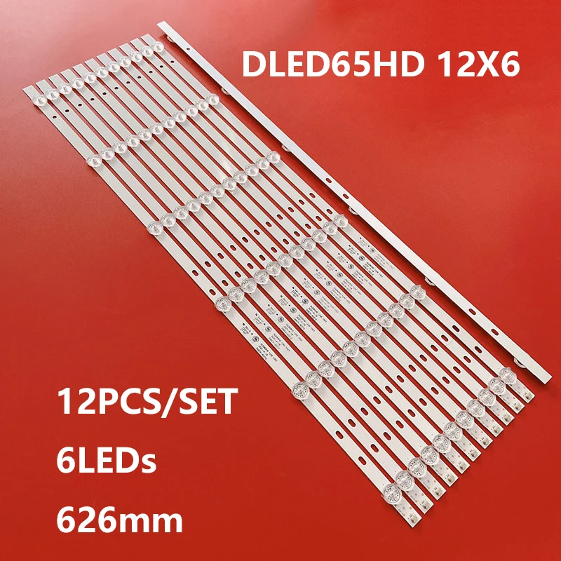 12 шт./комплект светодиодные ленты 65HD 12X6 100% D 1003 LED 1004 | Освещение