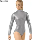 Женская лирическая балетная, джазовая, для современных танцев, блестящая, металлическая, из спандекса, для соревнований, для взрослых, для девочек, наряд в стиле диско