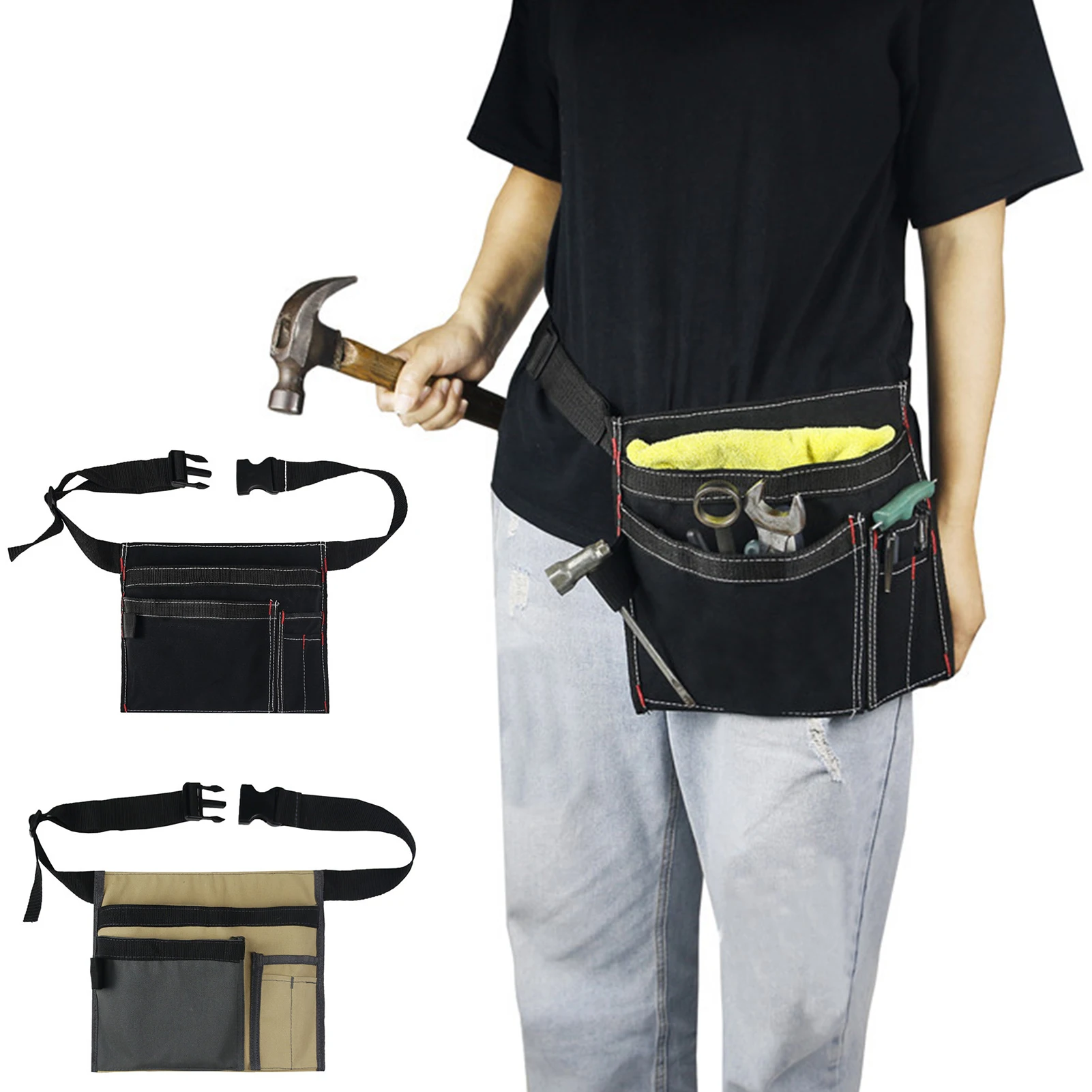 

Canvas Gardening Tool Belt Comfortable Multifunctional Bag Hardware Multi-pocket Tools Electrician Maintenance Bag Storage Bag