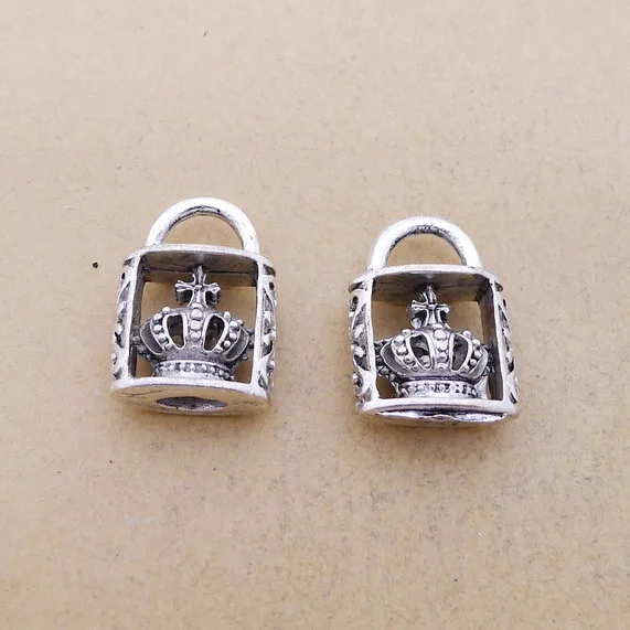 

Jewelry Charms Crown Charms Antique Silver Color 17*25mm 3 Pieces