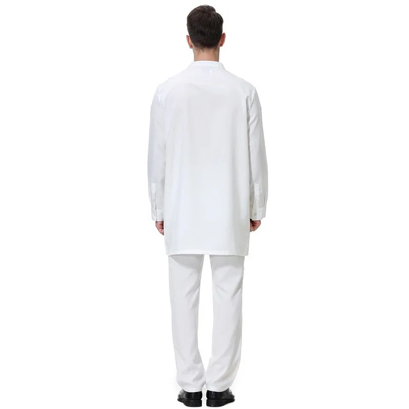 Mens Saudi Arabic Muslim Kaftan Dress Thobe Long Sleeve Robe Jubba Thobe Men Saudi Arab Muslim Islamic Clothing 3XL 2020