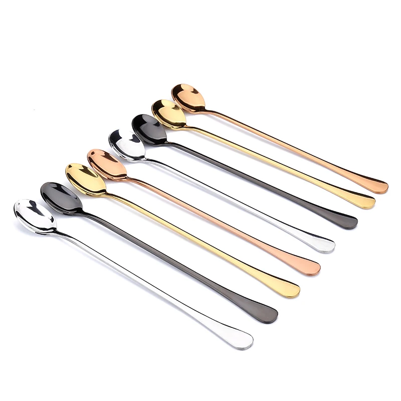 

24cm Long Handled Stainless Steel Coffee Tea Mixing Spoons