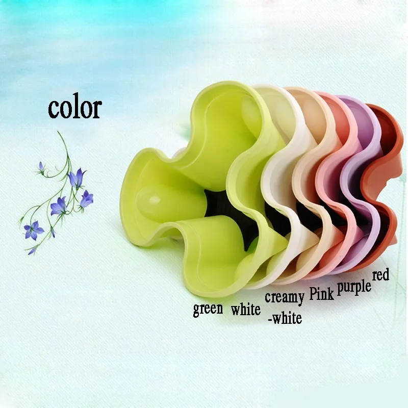 Трехмерный цветочный горшок лепесток Клубничная раковина многослойный