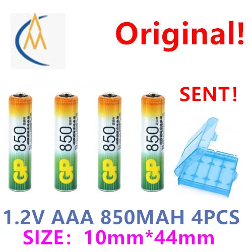 

4PCS GP 1.2V AAA 850mah rechargeable battery Ni-MH large capacity durable digital camera mouse keyboard remote control toy