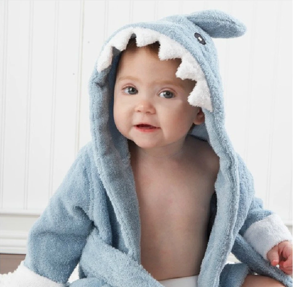 

Hooded Animal model ing Baby Bathrobe Cartoon Baby Spa Towel Character kids bath robe infant beach towels Baby Bath