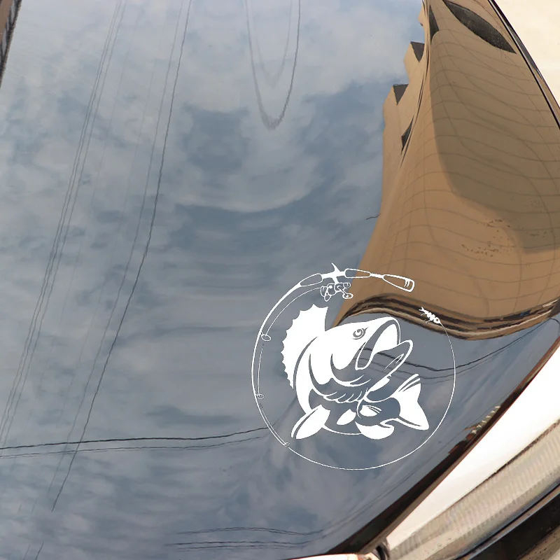 

Car Sticker Motorcycle Sticker Fishing Rod Hobby Fish PVC Waterproof Sunscreen Car Sticker 14.1cm * 14.3cm